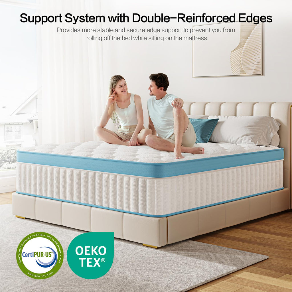 Full Size 12 Inch Firm Hybrid Memory Foam Mattress Z15136