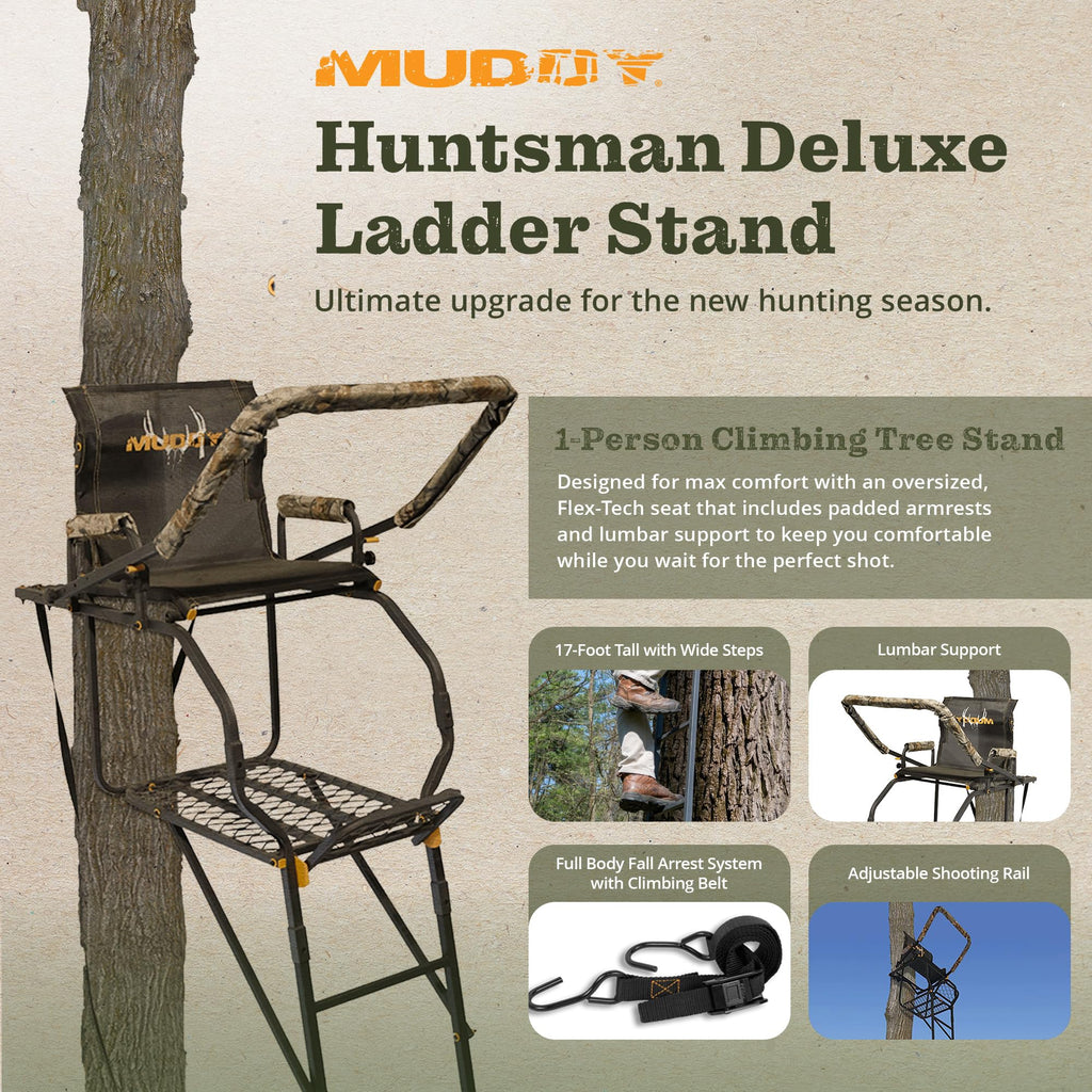Adjustable 17 ft 1-Person Ladder Tree Stand F922755
