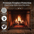 Black Metal Fireplace Screen K19270