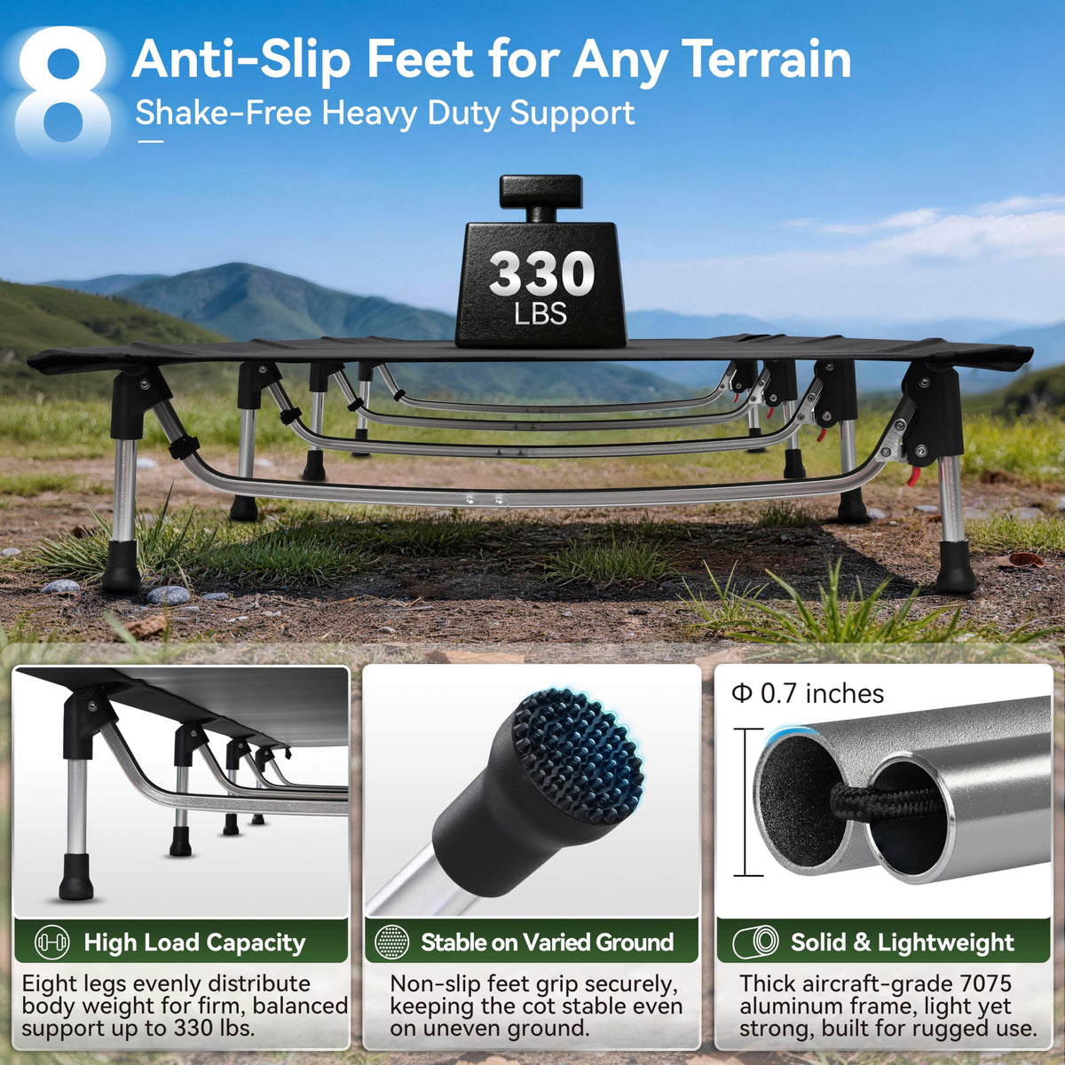 Lightweight Folding Camping Cot Bed Q275