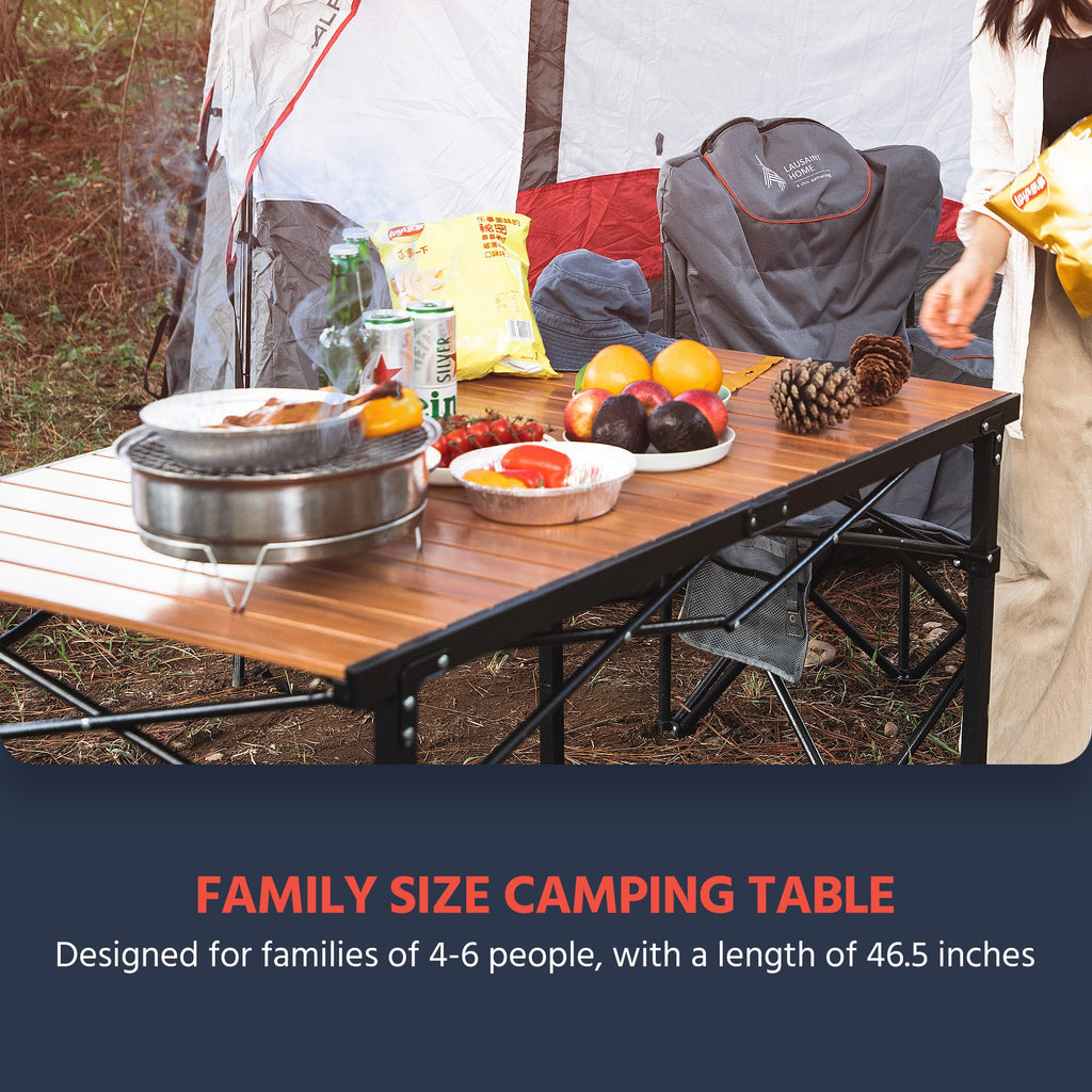 Large Adjustable Height Aluminum Camping Table R611738