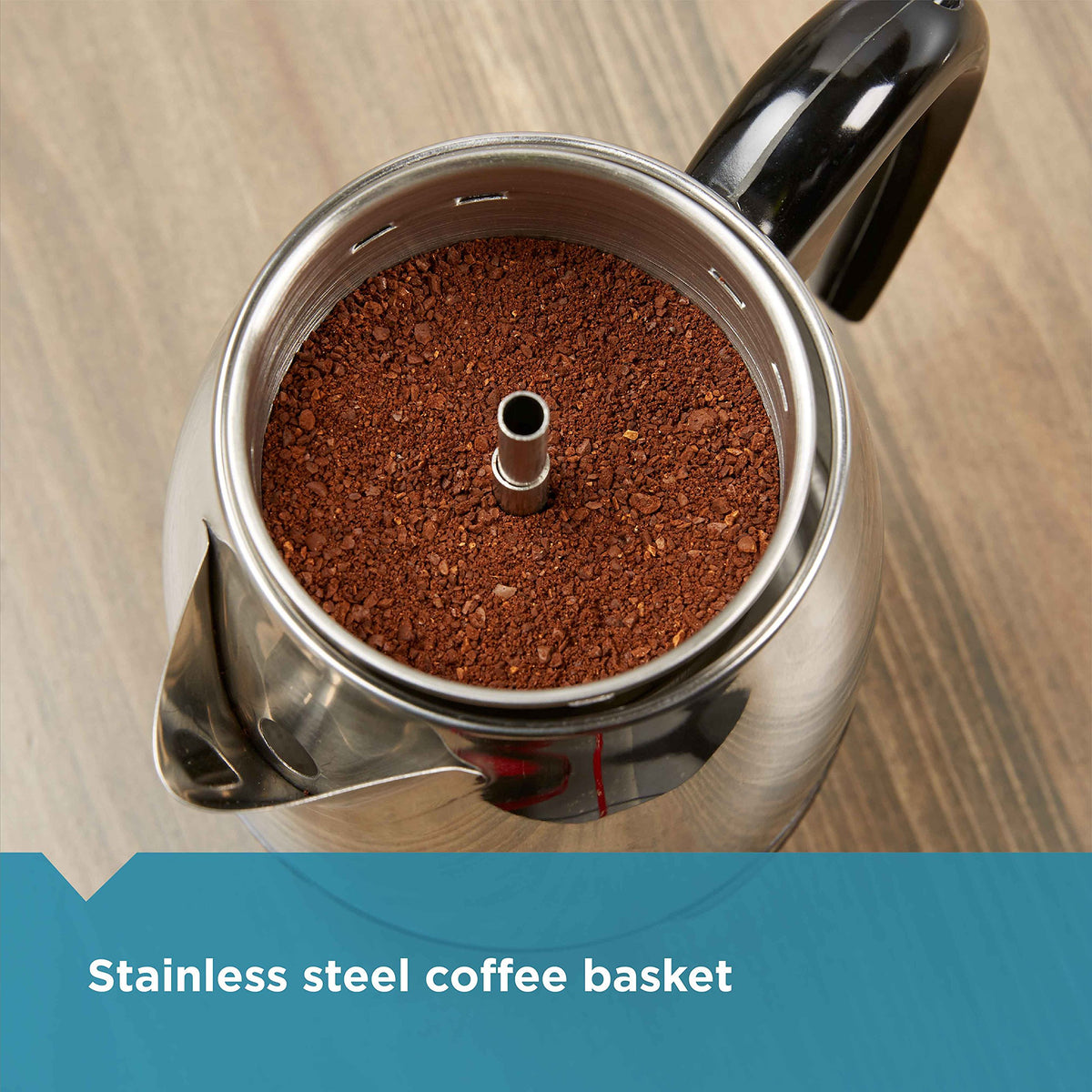 4-Cup Stainless Steel Coffee Percolator U441778