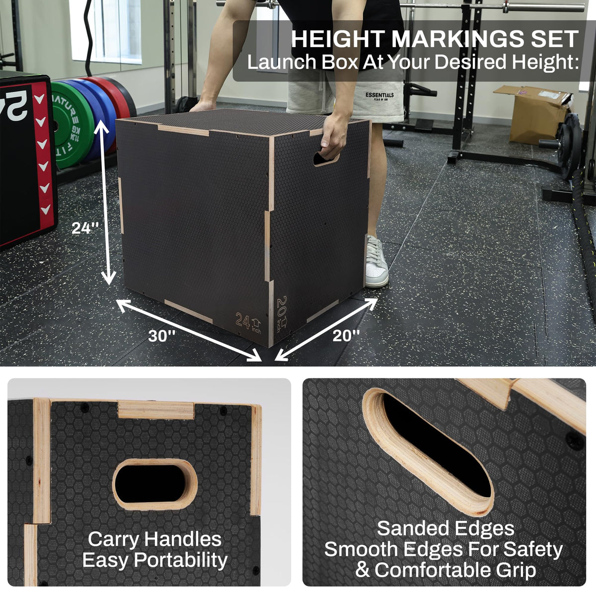 Wooden Plyo Box Jump Exercise Platform J772