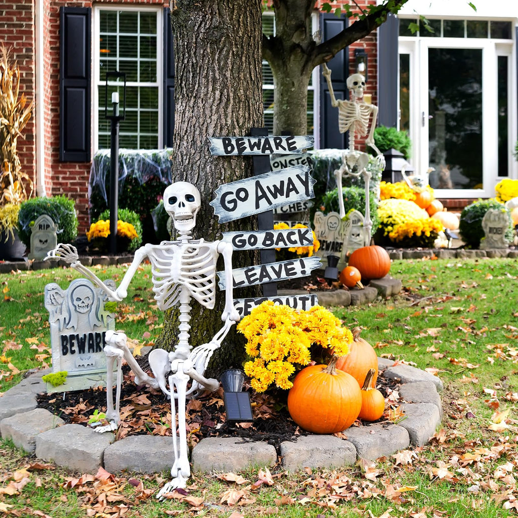 6 Pack Halloween Skeletons 3 5.4ft 3 3ft C791577