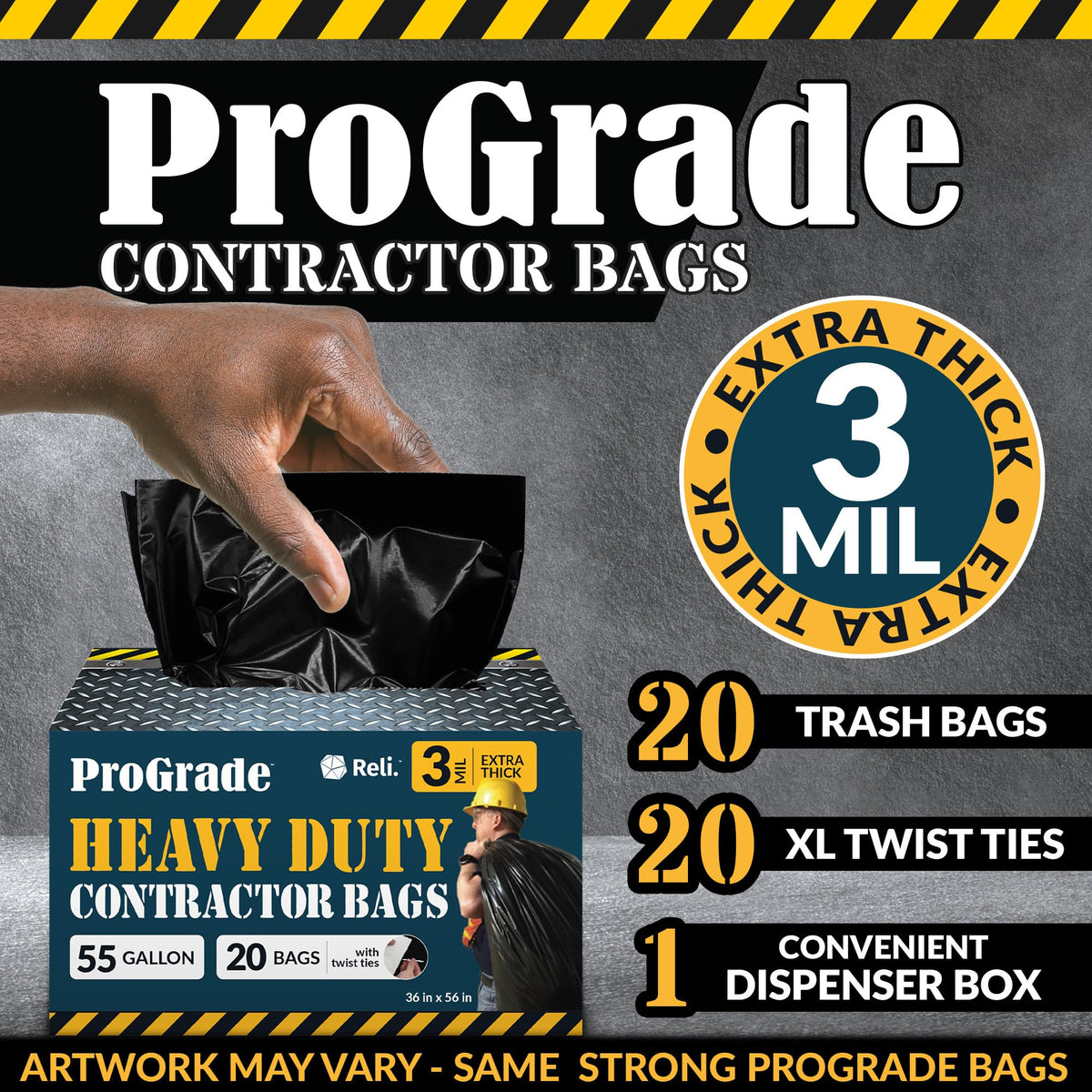 55 Gallon Heavy Duty Trash Bags N848309