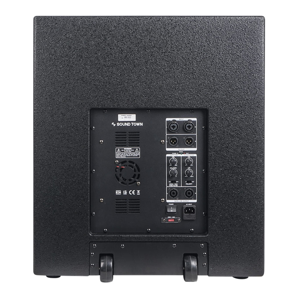 2000W 18" Powered PA Subwoofer with 4" Voice Coil, Black D716